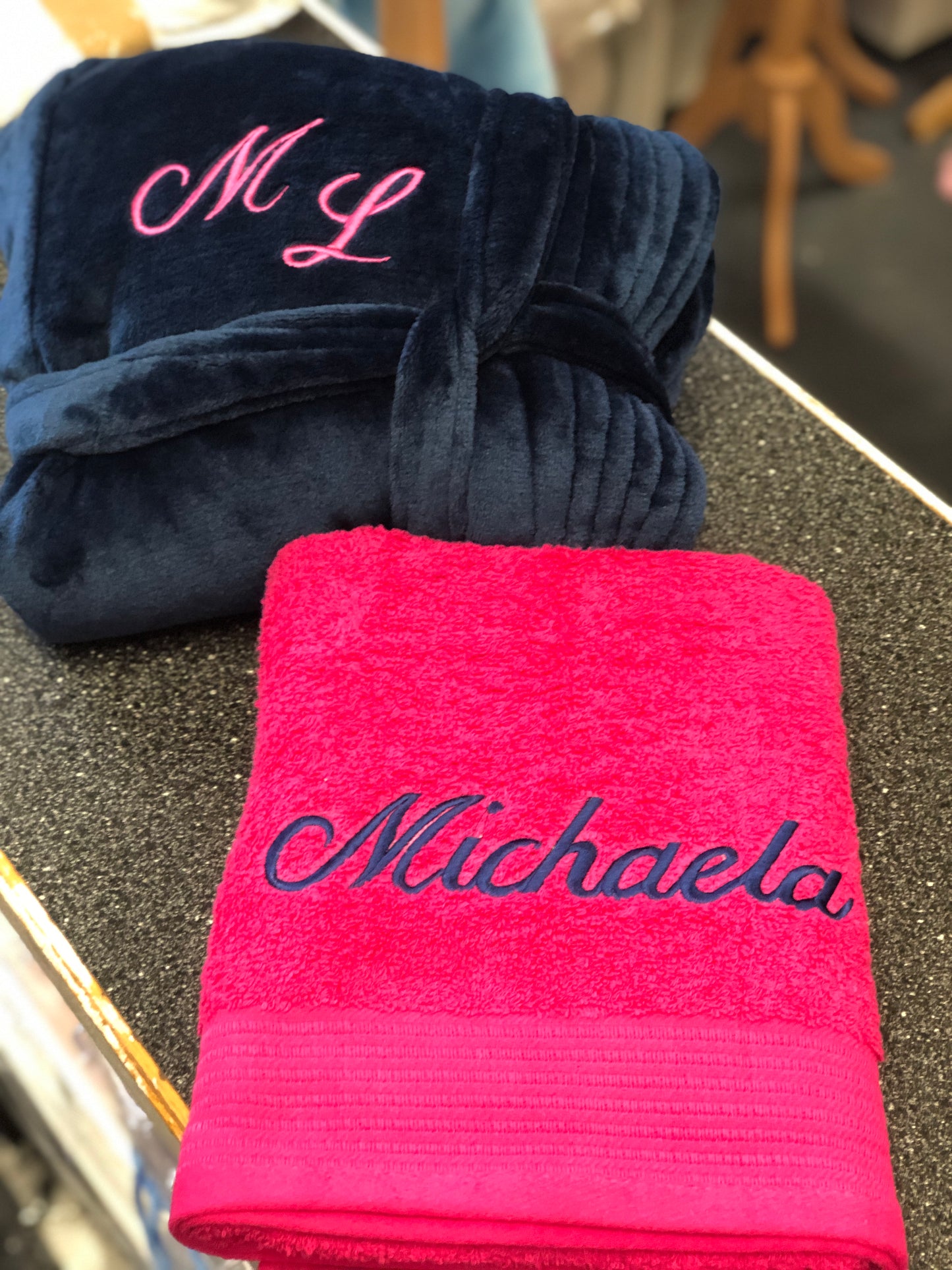 Personalised Ladies Velour Robes