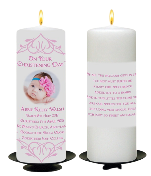 Personalised Christening Candles