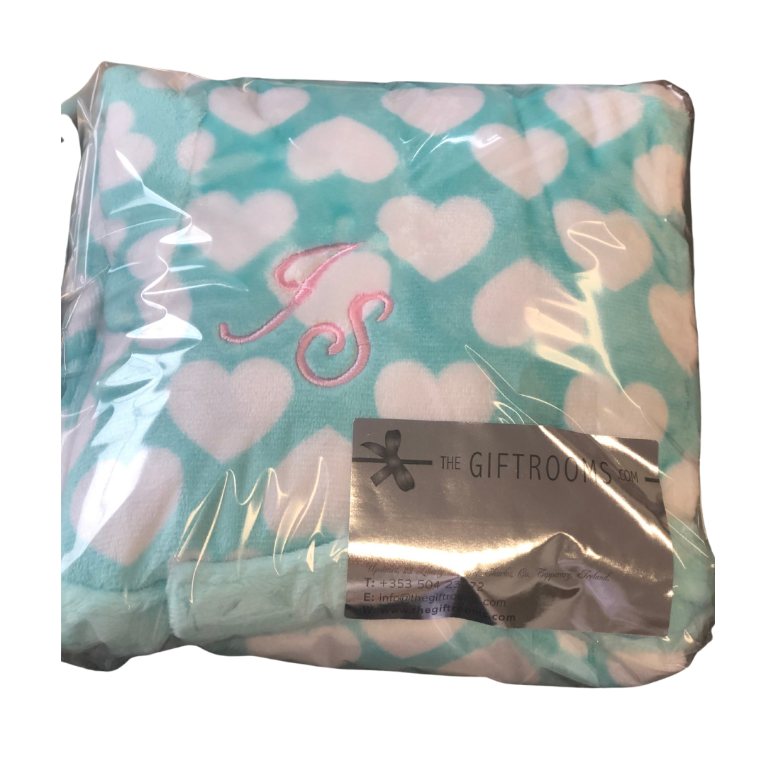 Personalised Girl's Velour Hooded Heart Robe