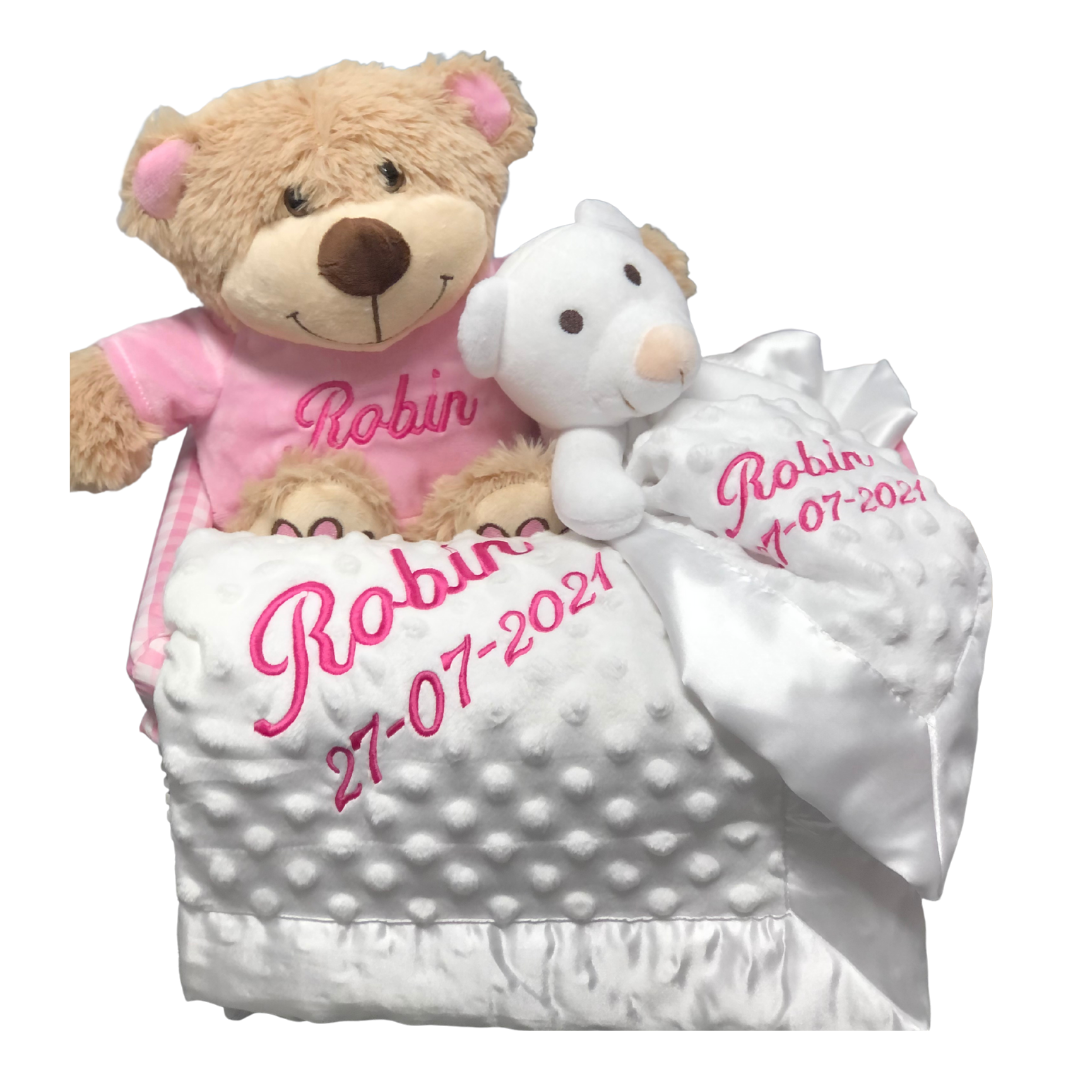 Personalised T-Shirt Teddy Basket