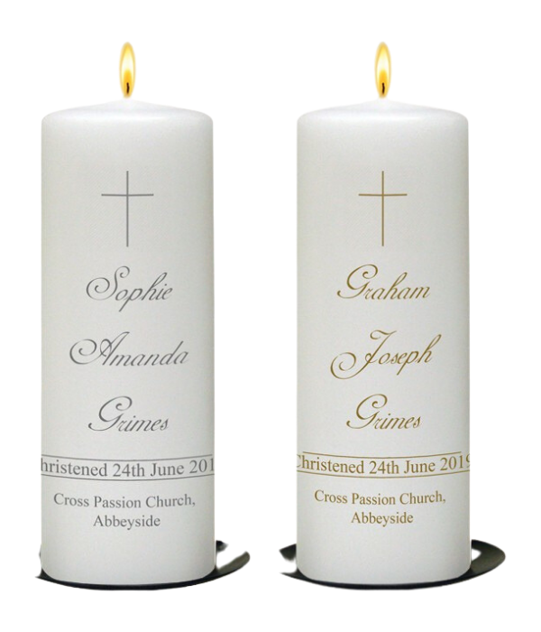 Personalised Christening Candles