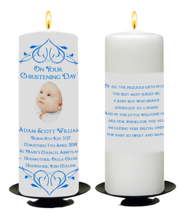 Personalised Christening Candles