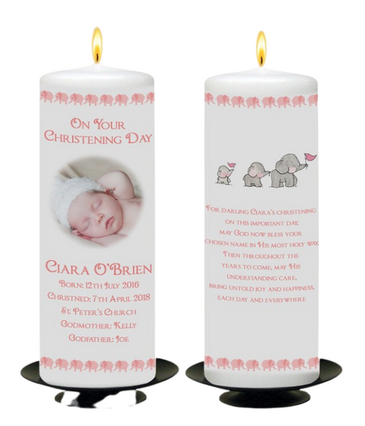 Personalised Christening Candles