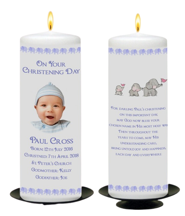 Personalised Christening Candles