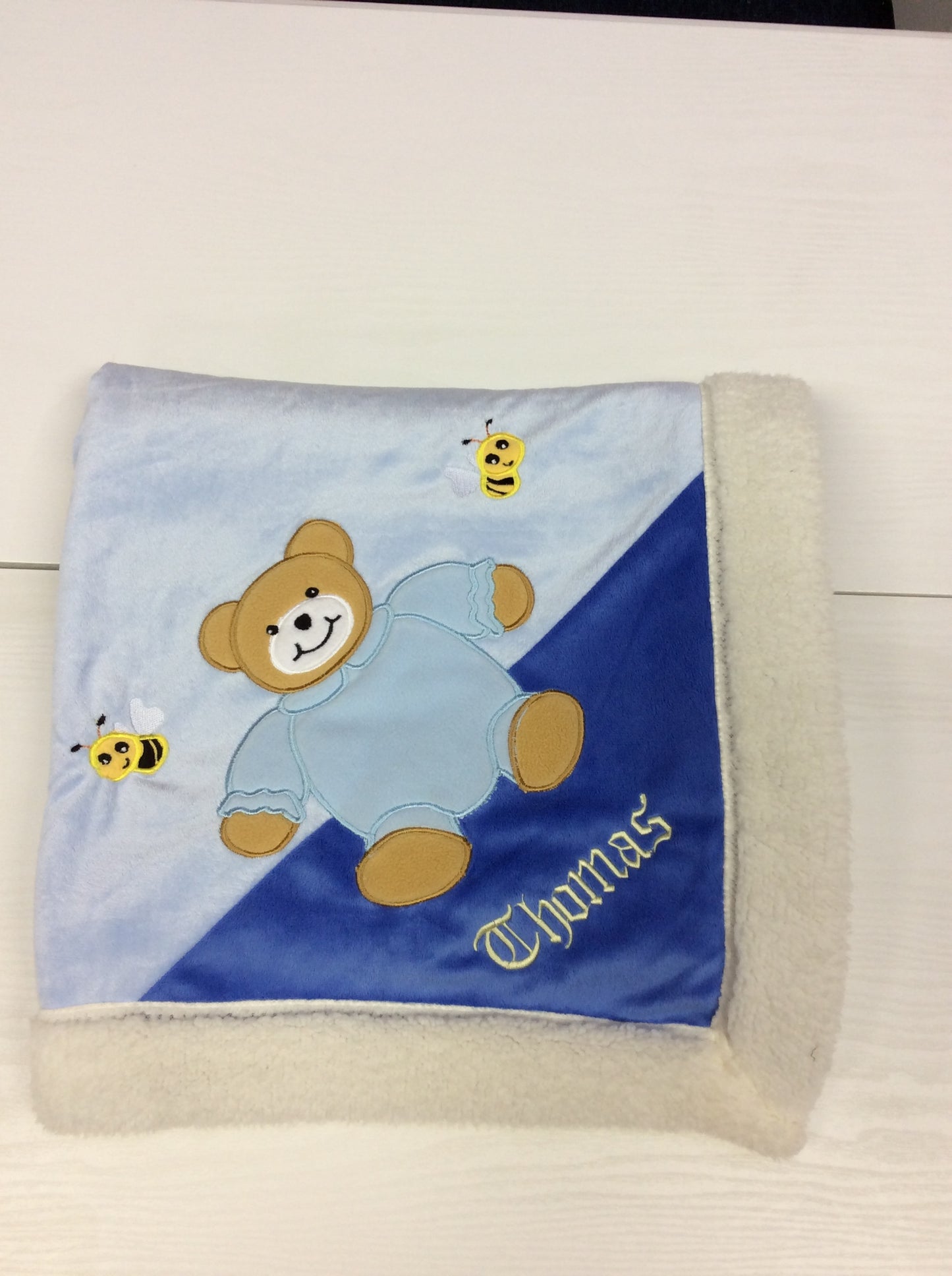 Personalised Sherpa Bear Blanket